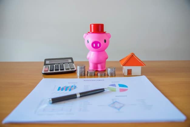 A split image showing a piggy bank on one side and a calculator with tax forms on the other, symbolizing the importance of both saving and tax planning.