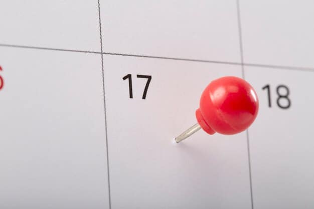 A close-up shot of a calendar with important dates circled, highlighting the importance of tracking due dates and managing loan payments responsibly to avoid late fees and negative impacts on credit score.
