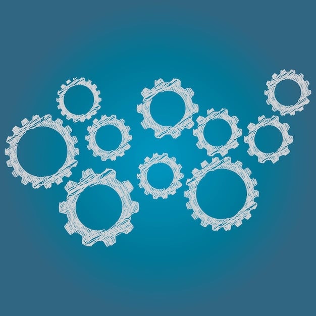 A series of interlocking gears, each labeled with a key element of compound interest: 