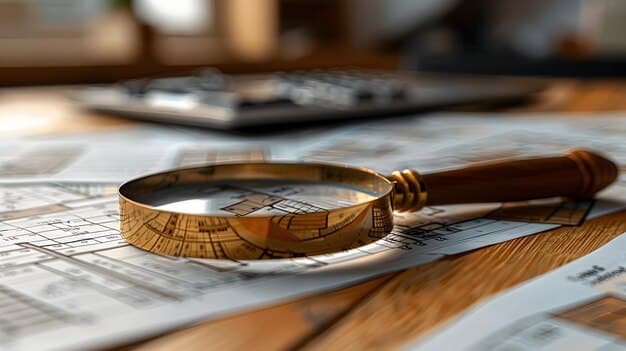 An image depicting a magnifying glass over a document with the words 