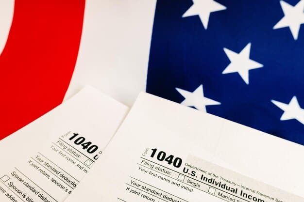 A detailed close-up photograph of an American Form 1040 tax form, highlighting the section dedicated to reporting digital asset transactions. A cryptocurrency coin sits on top of the form, emphasizing the topic of cryptocurrency taxation.