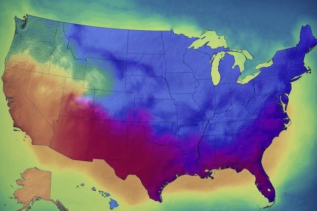 A heat map of the US, showing different regions colored based on their projected housing market growth rates. Some regions are shown in warmer colors, indicating stronger growth, while others are in cooler colors.