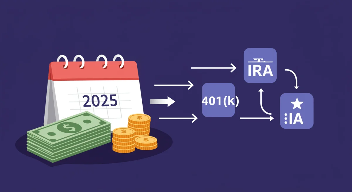 Illustration of maximized 401(k) and IRA contributions for 2025