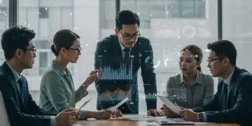 Professionals analyzing 2025 unemployment forecast data