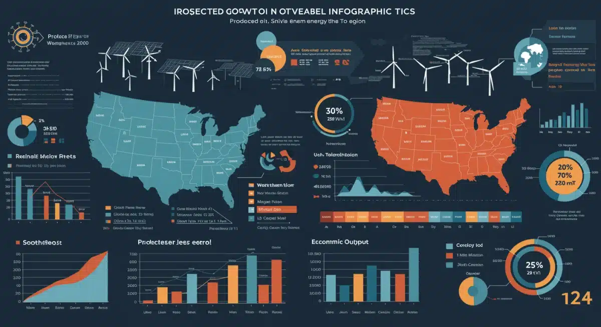 Infographic on renewable energy sector growth and job creation in the US