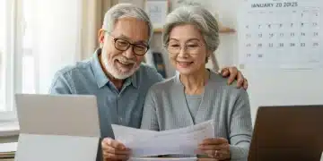 Couple planning retirement with Social Security 2025 updates