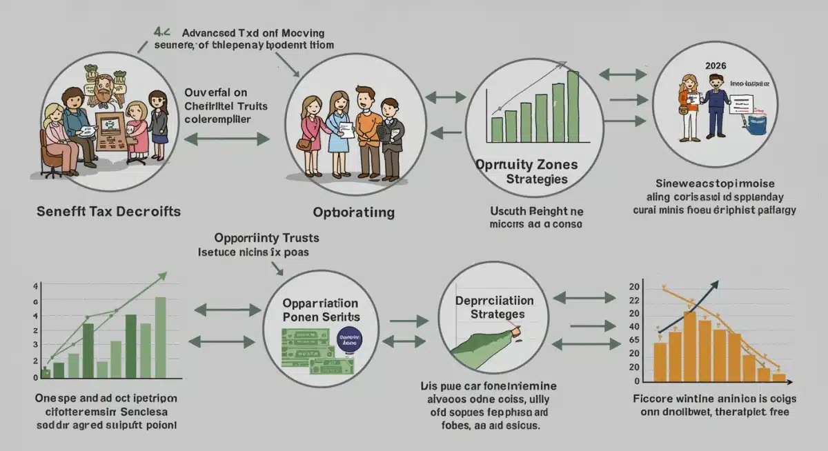Infographic illustrating diverse advanced tax deduction strategies