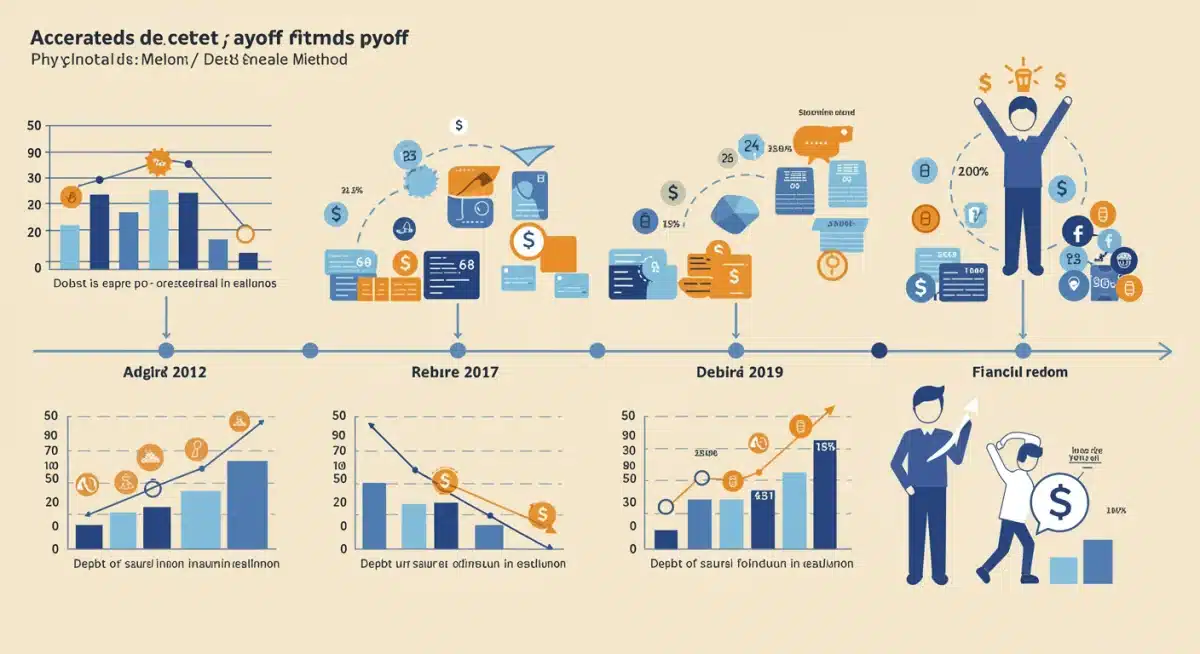 Debt payoff timeline illustrating accelerated results