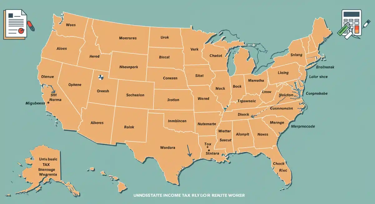 US map illustrating state tax implications for remote workers