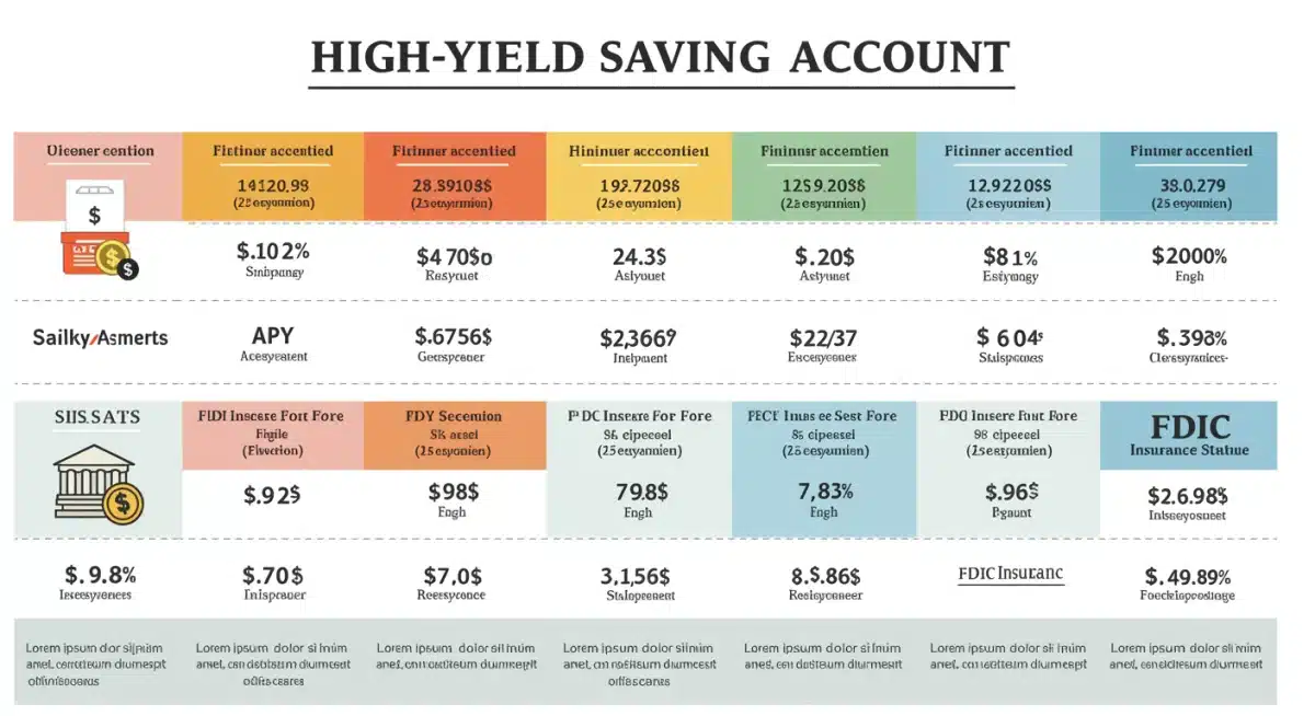 Infographic comparing high-yield savings account features