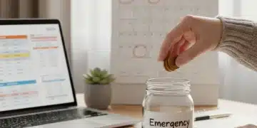 Person saving money in a jar for emergency fund 2026