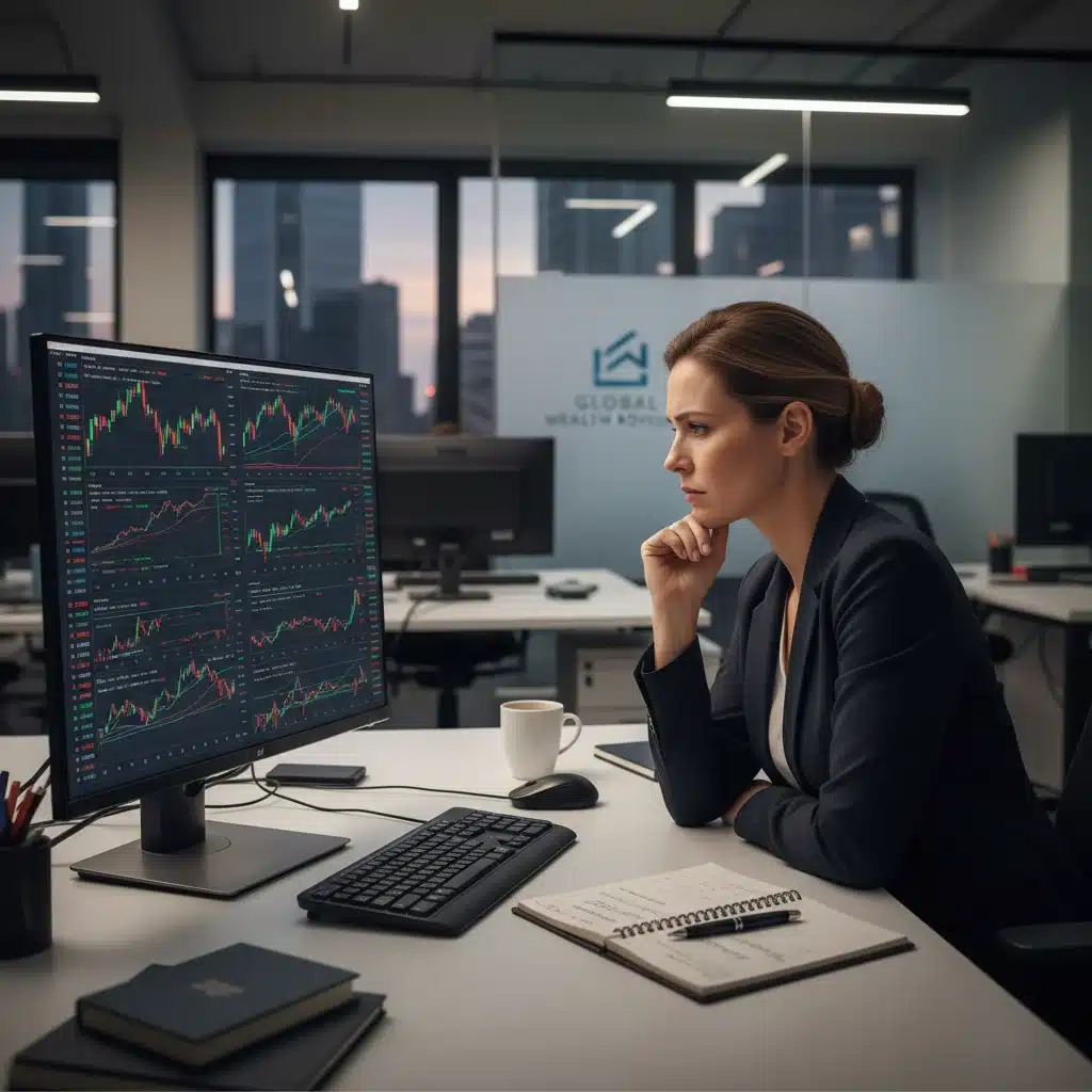 Financial expert analyzing complex tax data for AMT strategies