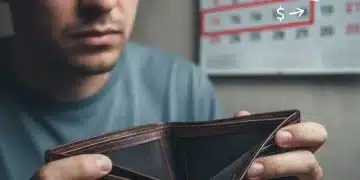 Person looking at empty wallet, symbolizing urgent financial need and the need for prompt financial assistance.