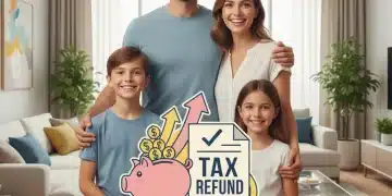 Happy family with two children, symbolizing the benefits of the Child Tax Credit.