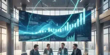 Modern business team analyzing financial data with upward trend graphs, representing growth from 2026 business tax incentives.