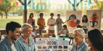 People engaged in a charity event with financial charts, symbolizing smart charitable giving and tax planning for 2026.