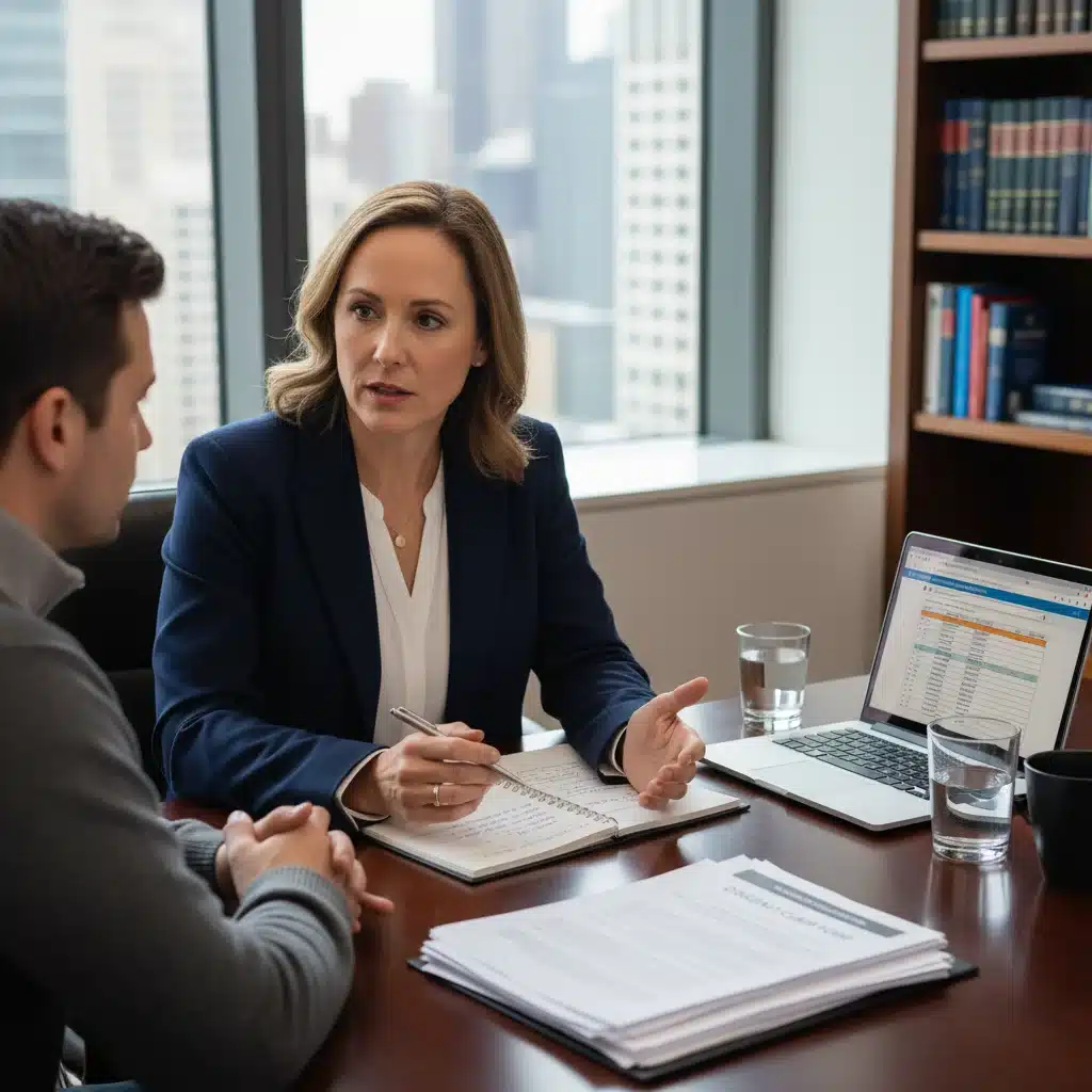 Disability advocate assisting a client with their Social Security claim.