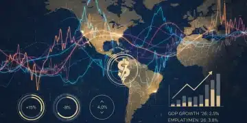 Illustration of fluctuating energy prices affecting the global and US economy in 2026