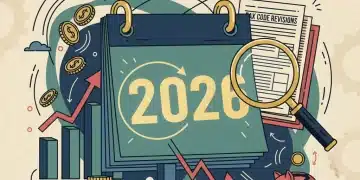 Illustration of 2026 calendar and financial symbols representing tax law changes.