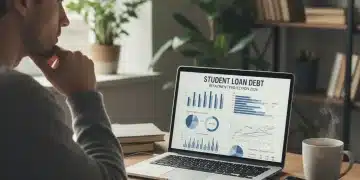 Thoughtful person analyzing student loan repayment strategies on a laptop for 2026
