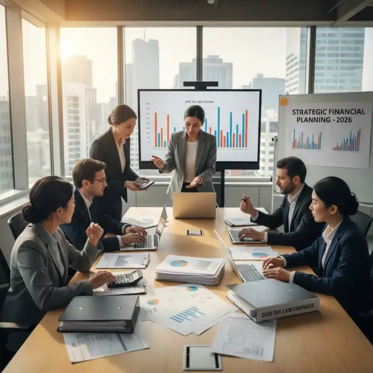 Professionals analyzing 2026 tax law changes and capital gains strategies