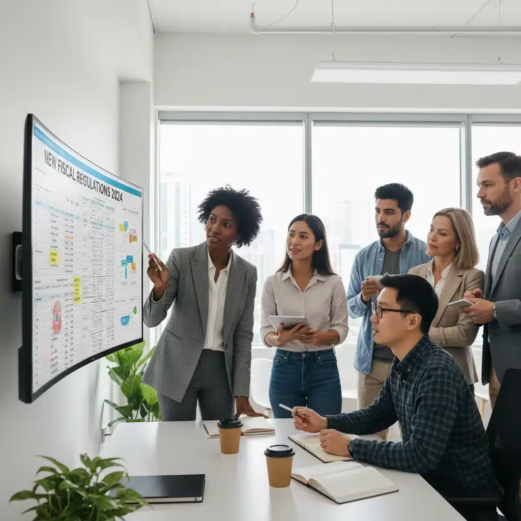 Equipo de pymes colaborando en la revisión de documentos fiscales digitales, optimizando el cumplimiento.