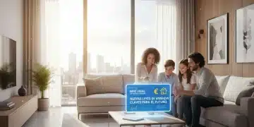 Familia revisando documentos sobre la nueva ley de vivienda y sus implicaciones fiscales en España.