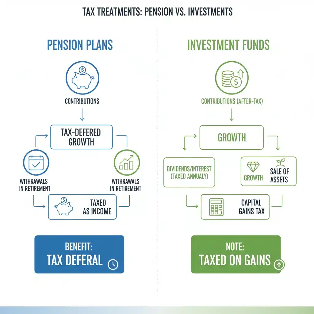 Comparativa fiscal entre planes de pensiones y fondos de inversión
