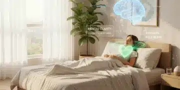 Sueño y Productividad: Directrices 2026 para España Persona durmiendo plácidamente en una cama, representando el descanso reparador y sus beneficios para la salud.