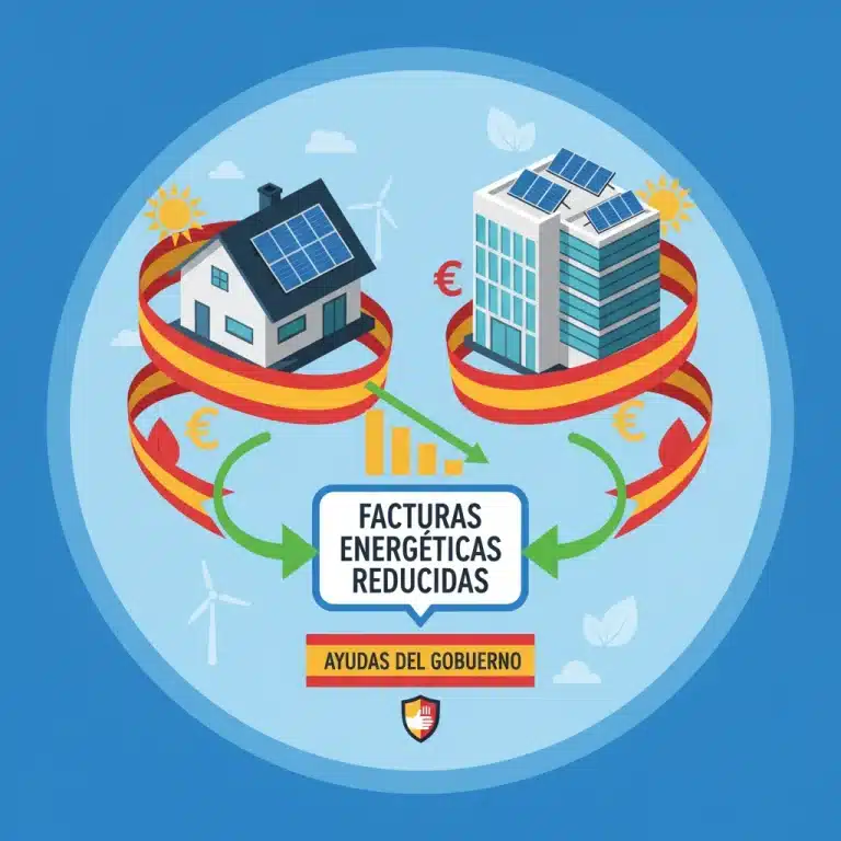 Infografía: Reducción 15% factura energética 2026 con ayudas gobierno español