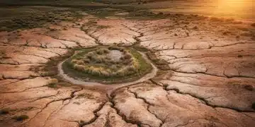 Paisaje español afectado por la sequía, símbolo de la crisis climática en España.